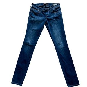 Guess Vintage Dark Wash Maxine Fit Low Rise Jeggings Size 27